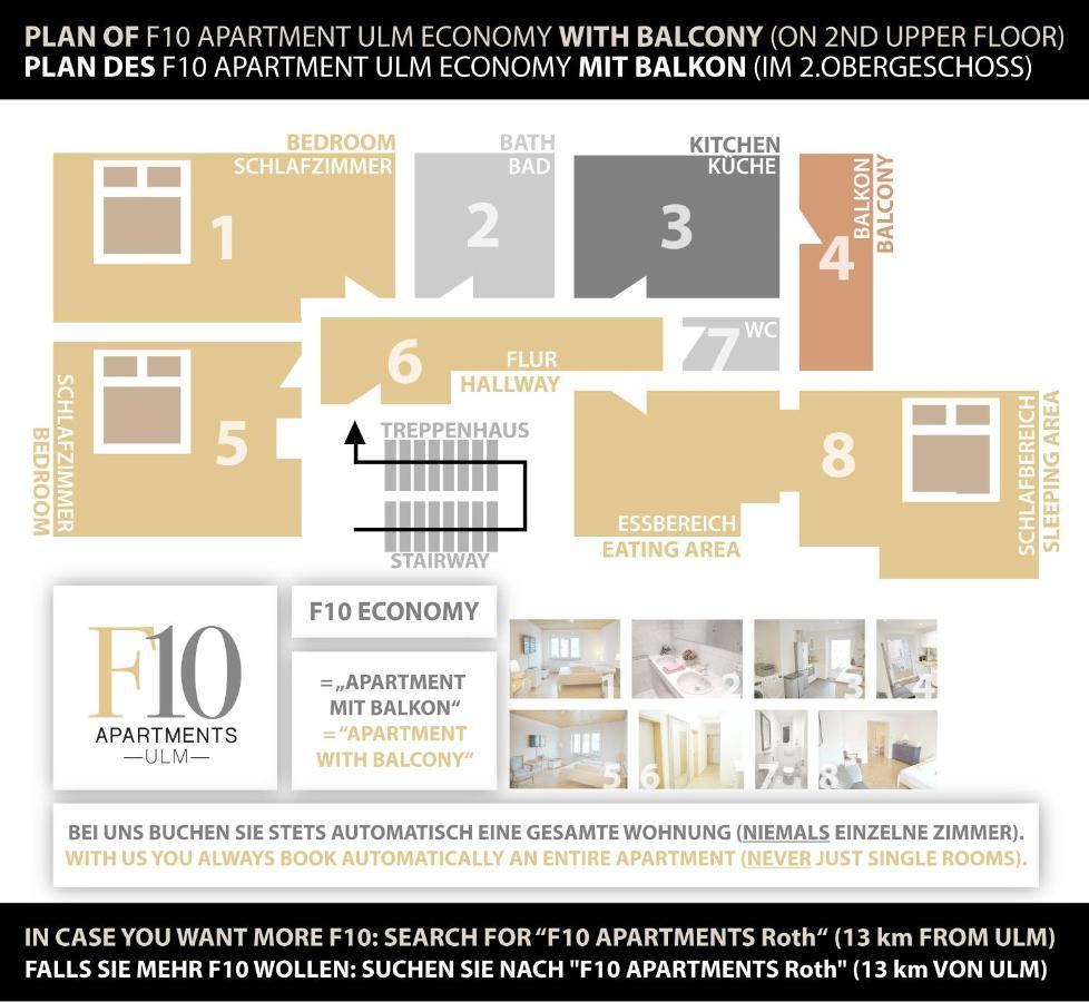 F10 Apartments Ulm Bagian luar foto